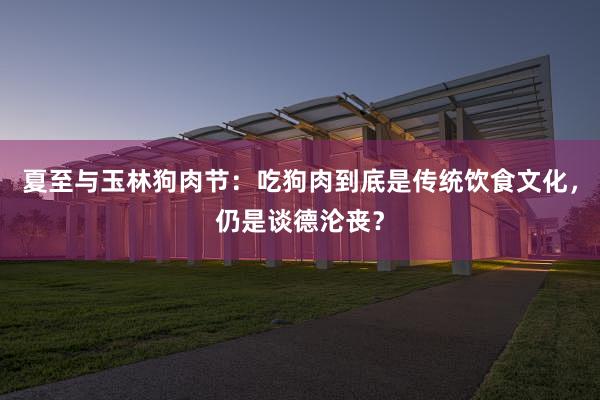 夏至与玉林狗肉节：吃狗肉到底是传统饮食文化，仍是谈德沦丧？